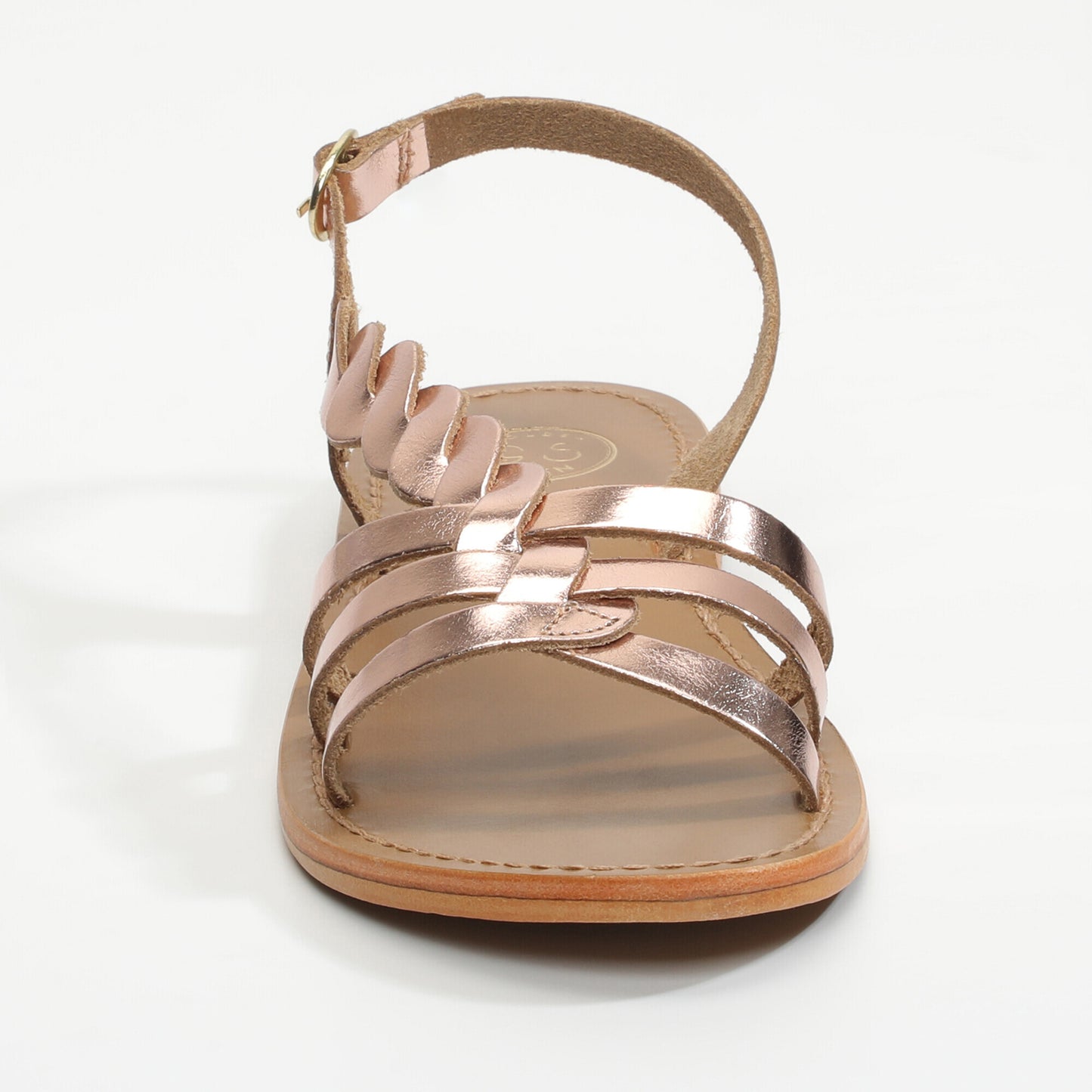PELIDNE sandales en cuir rosegold