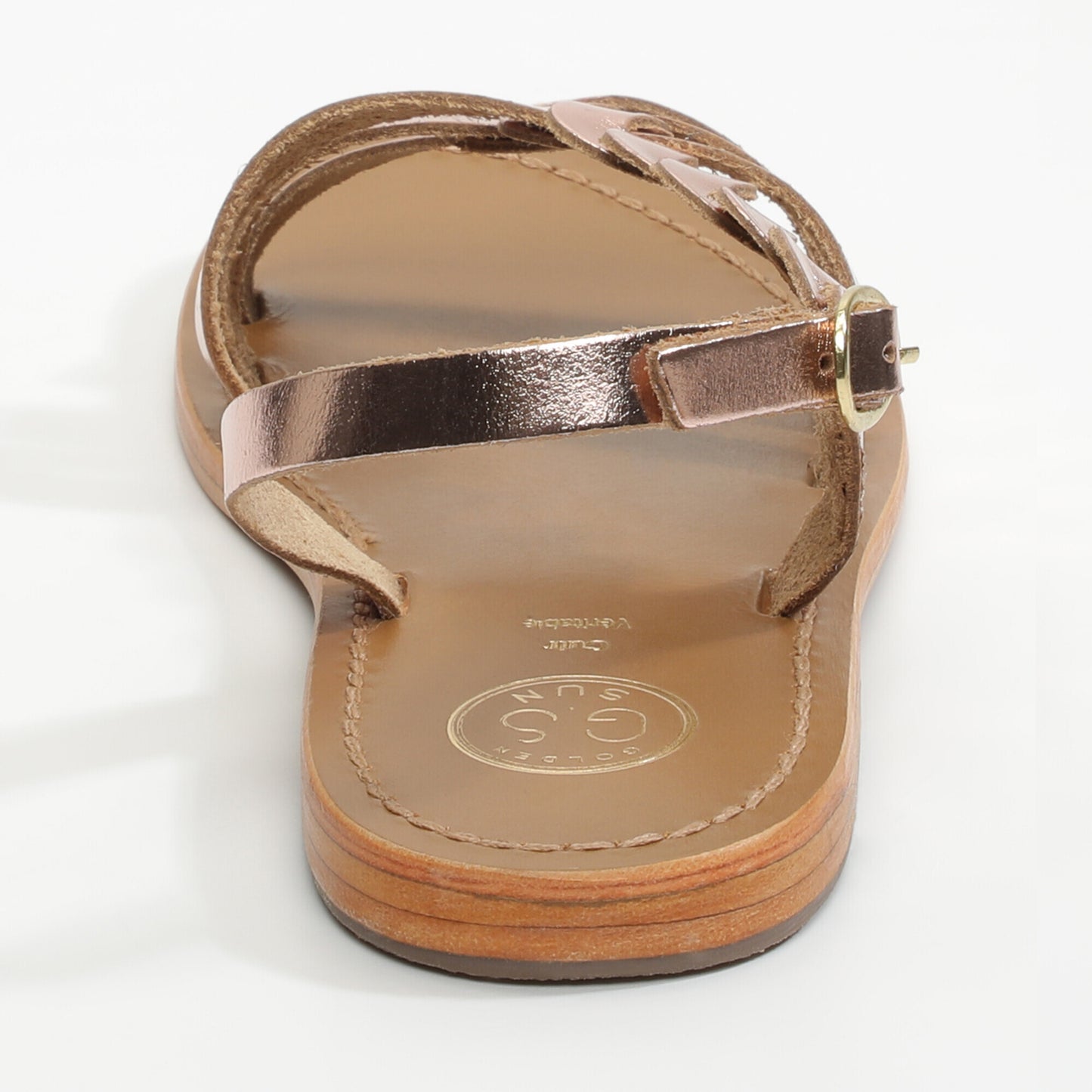 PELIDNE sandales en cuir rosegold