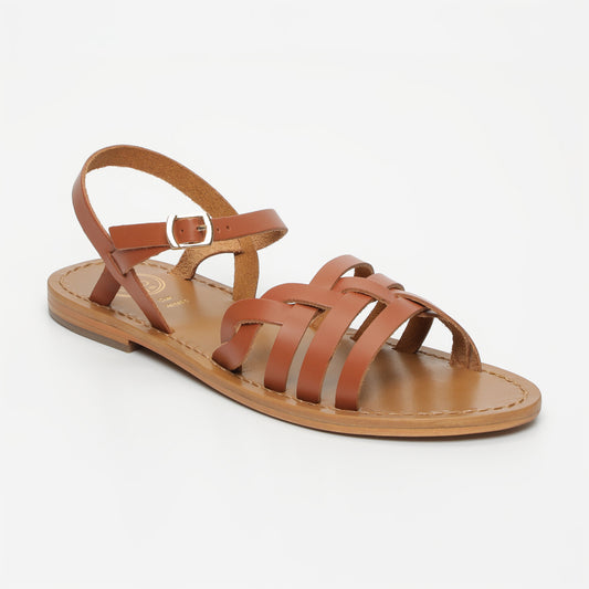PHOTINIA sandales en cuir camel