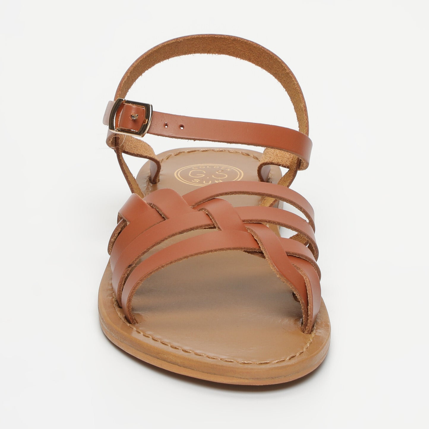 PHOTINIA sandales en cuir camel