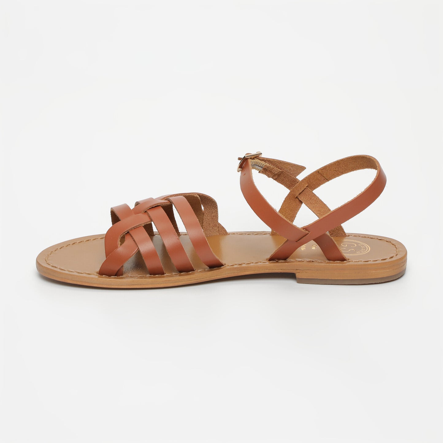 PHOTINIA sandales en cuir camel