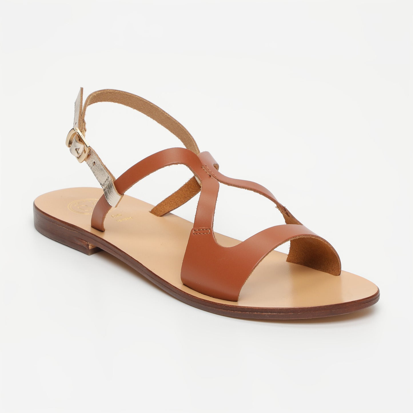 BIGNONIA sandales en cuir camel