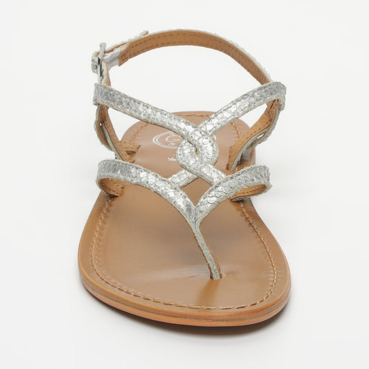 SYRINGA sandales en cuir silver