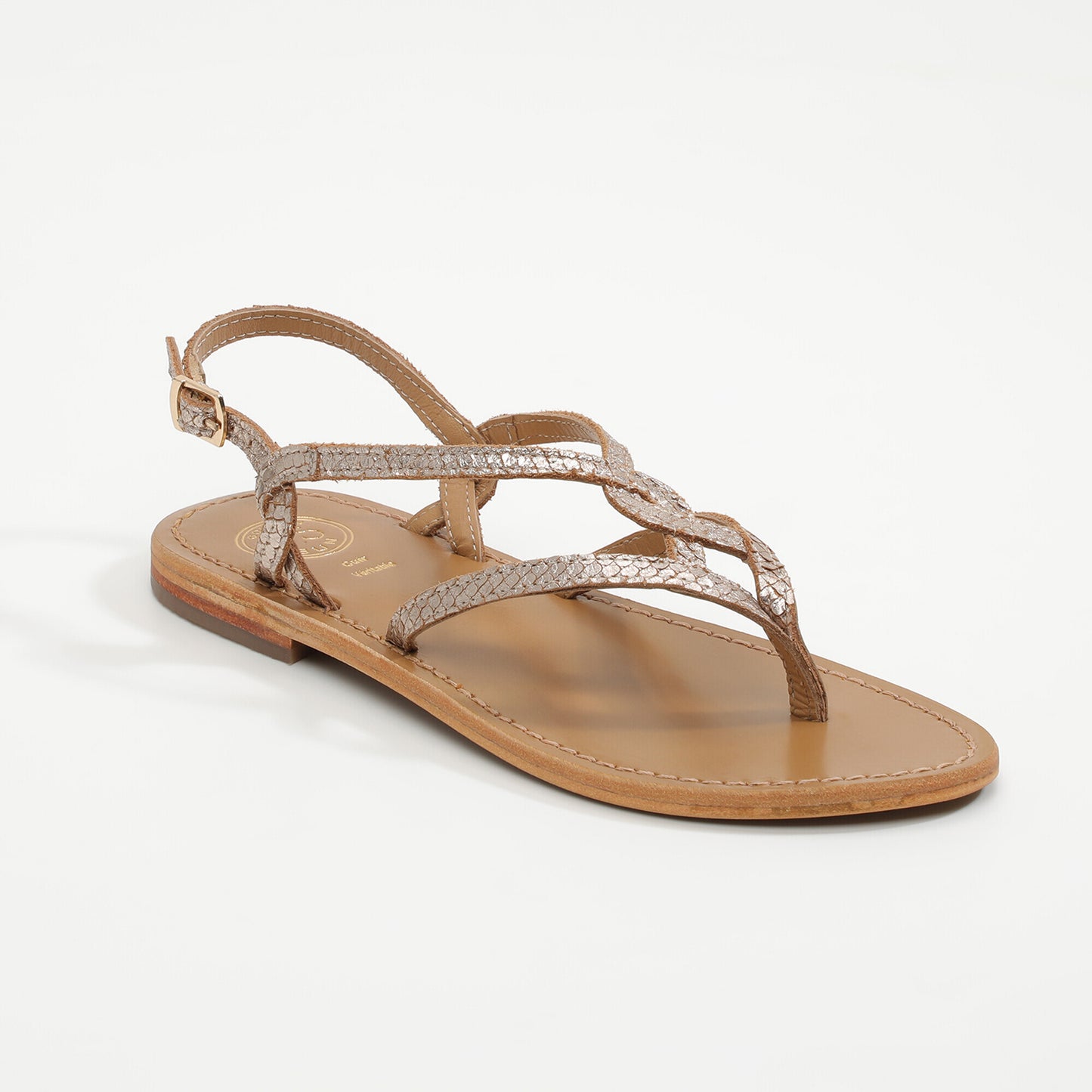 SYRINGA sandales en cuir gold