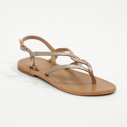 SYRINGA sandales en cuir gold