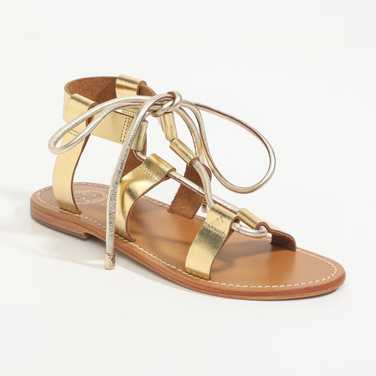 WINDFLOWER sandales en cuir gold