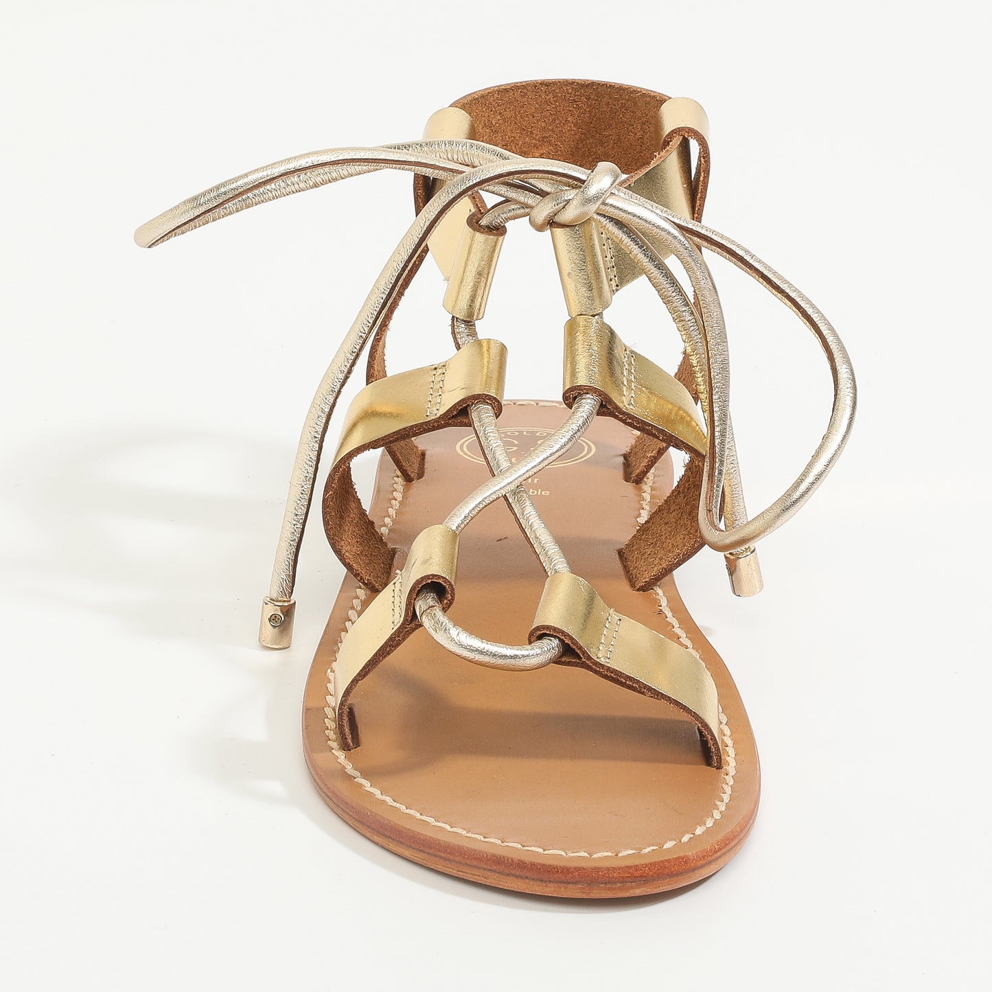 WINDFLOWER sandales en cuir gold