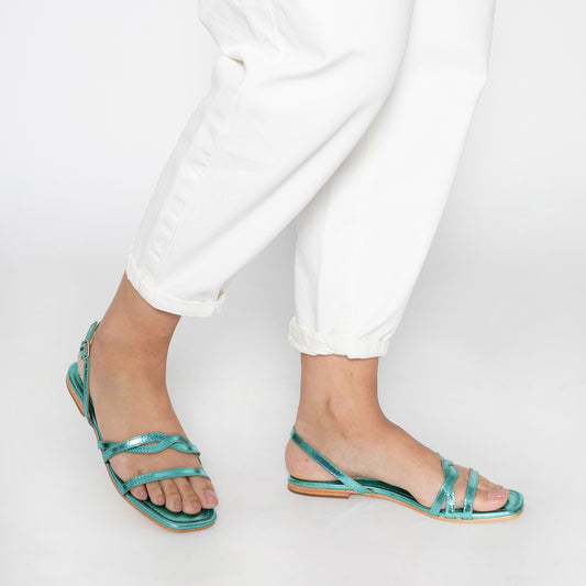 KIRI sandales en cuir sky blue