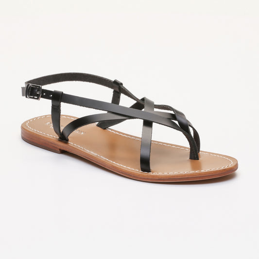 EMERALD sandales en cuir black