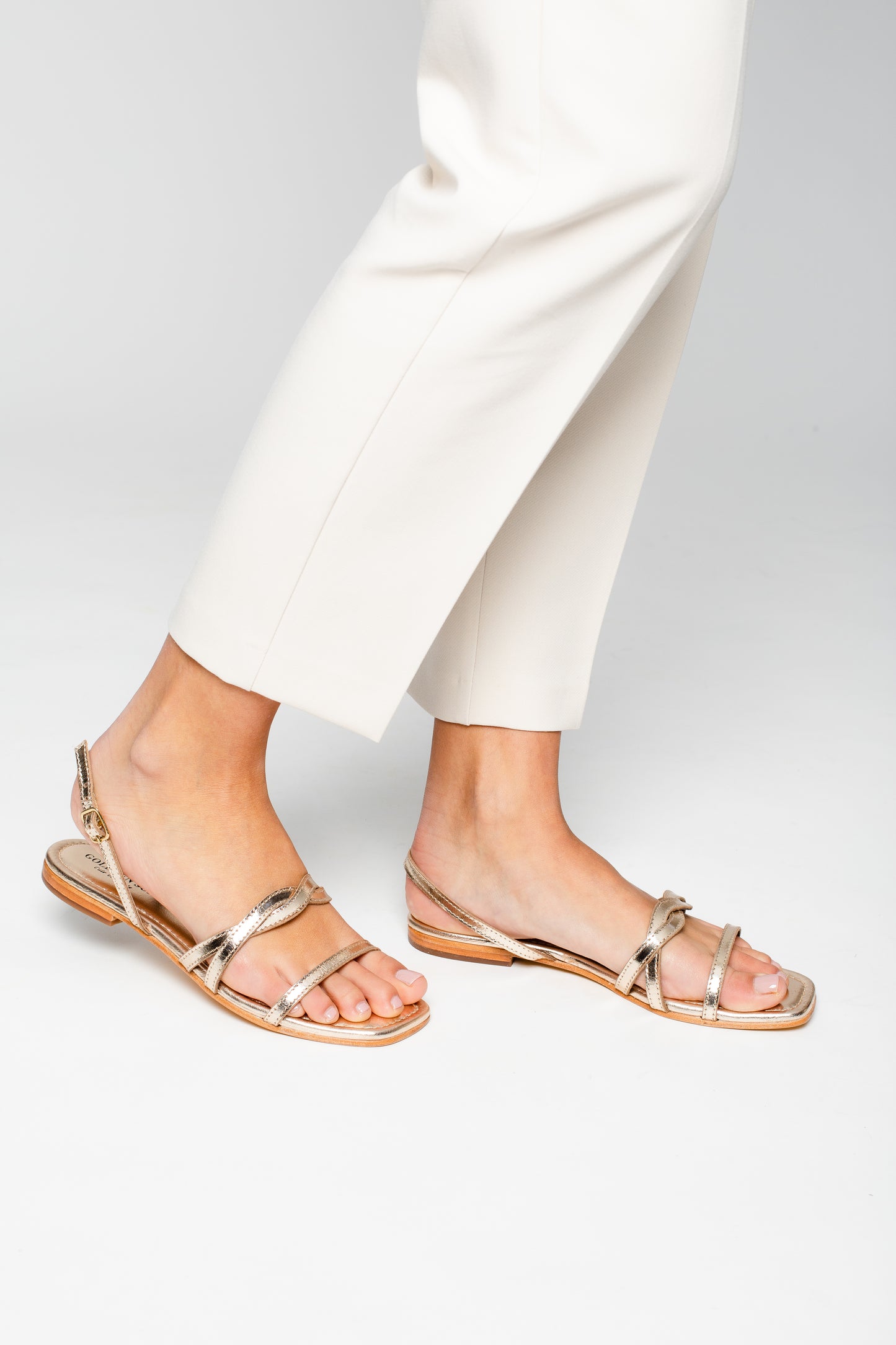 KIRI sandales en cuir gold