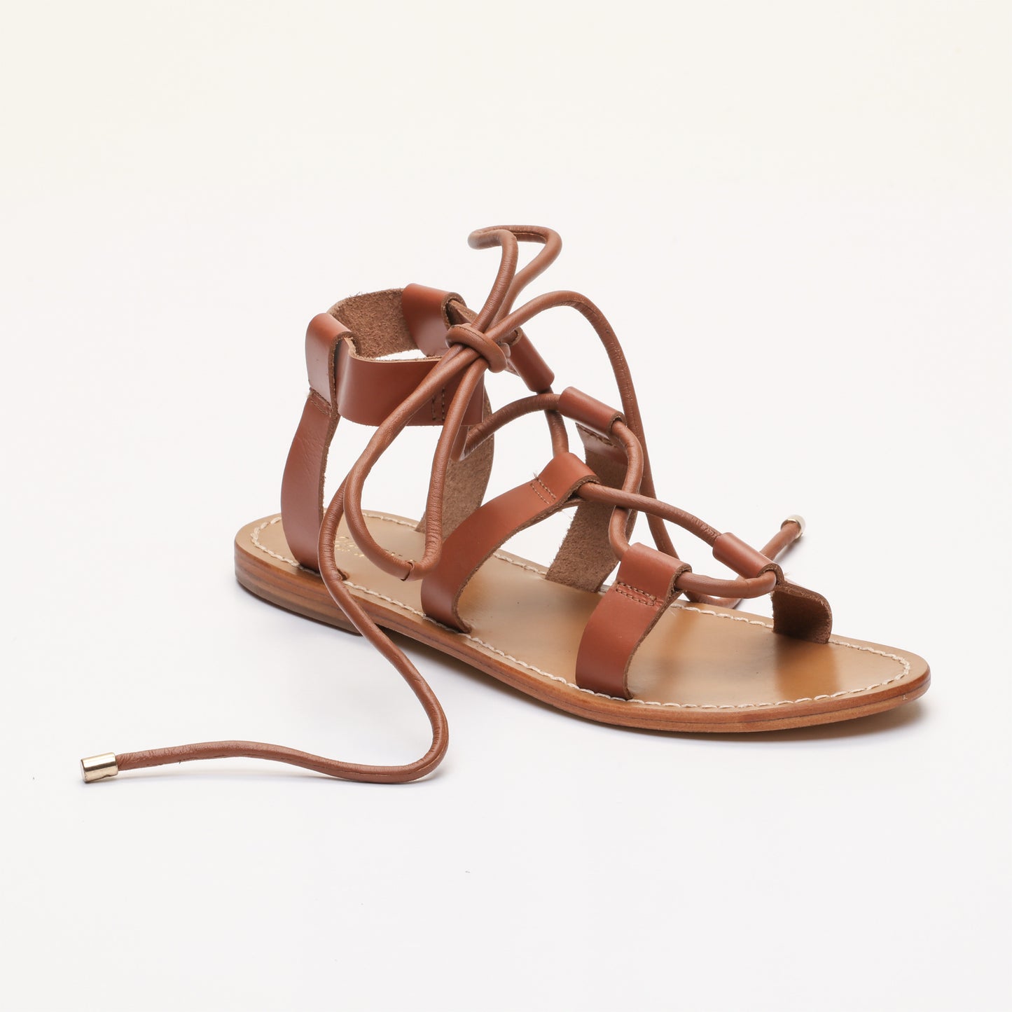 WINDFLOWER sandales en cuir camel