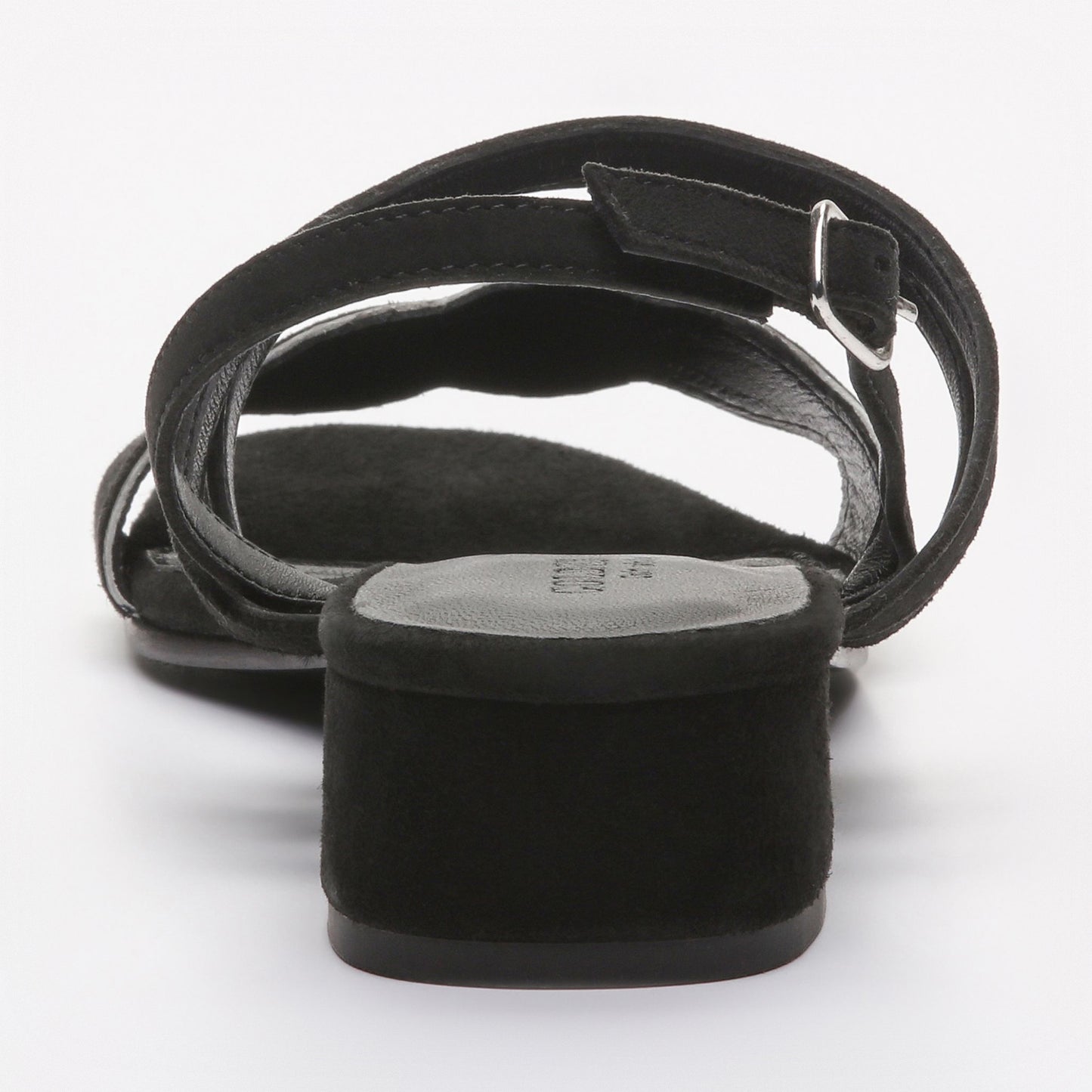 KAYA sandales en cuir black + silver