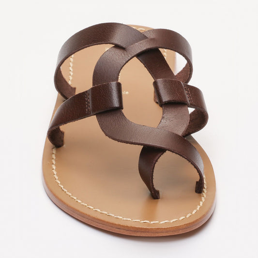 TYEE sandales en cuir brown