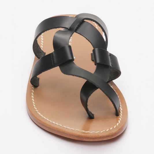 TYEE sandales en cuir black