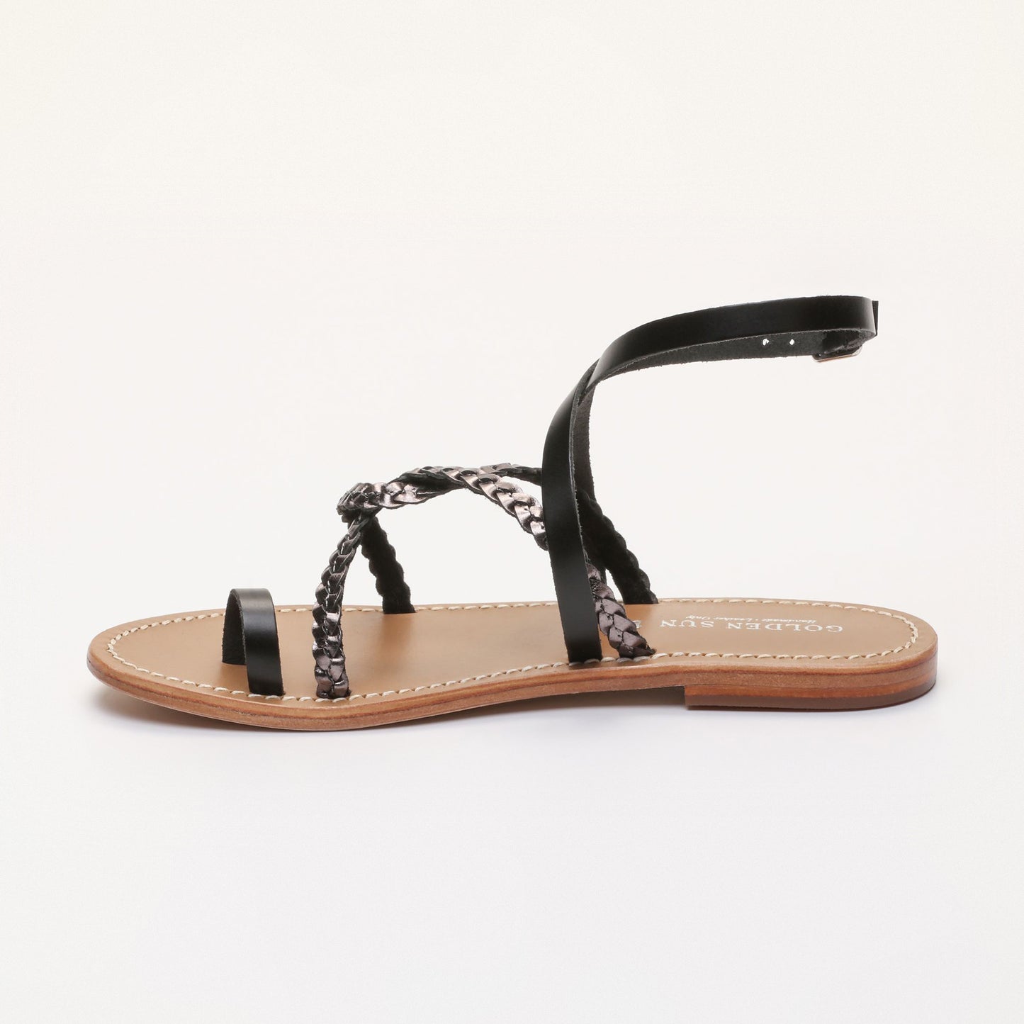 WIHAKAYDA sandales en cuir black  + pewter