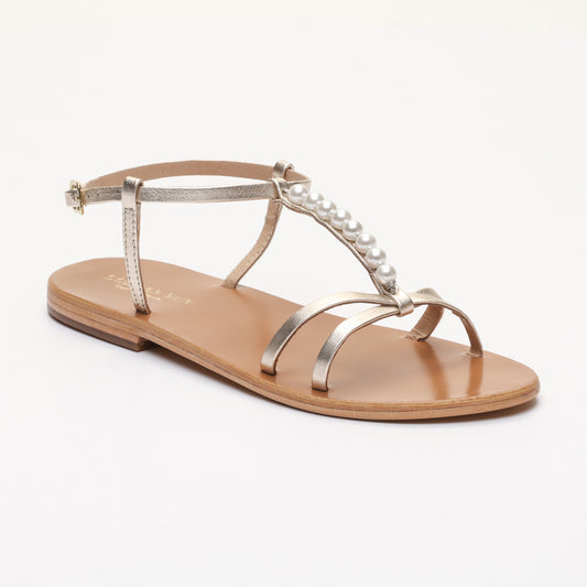 CYRUS sandales en cuir gold