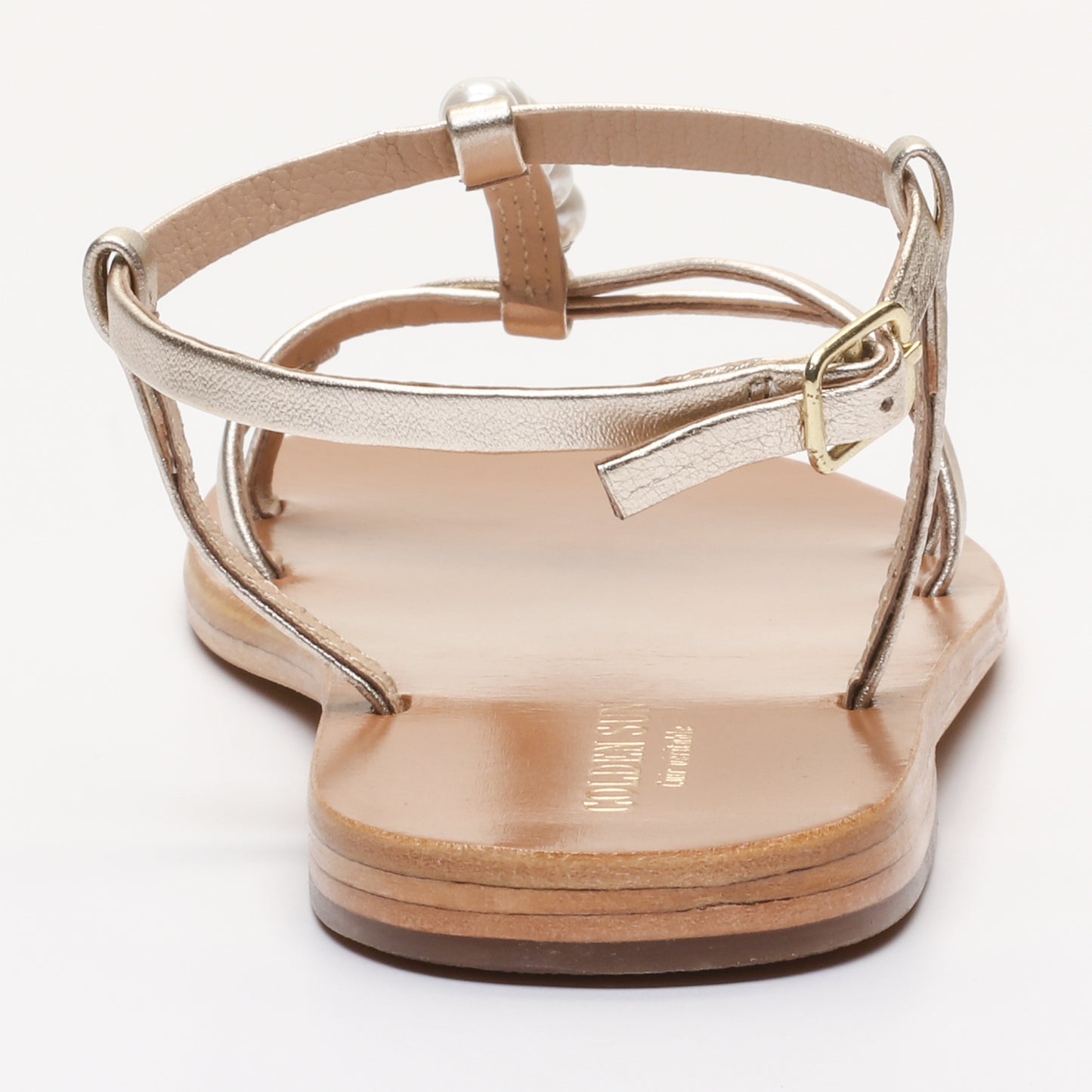 CYRUS sandales en cuir gold