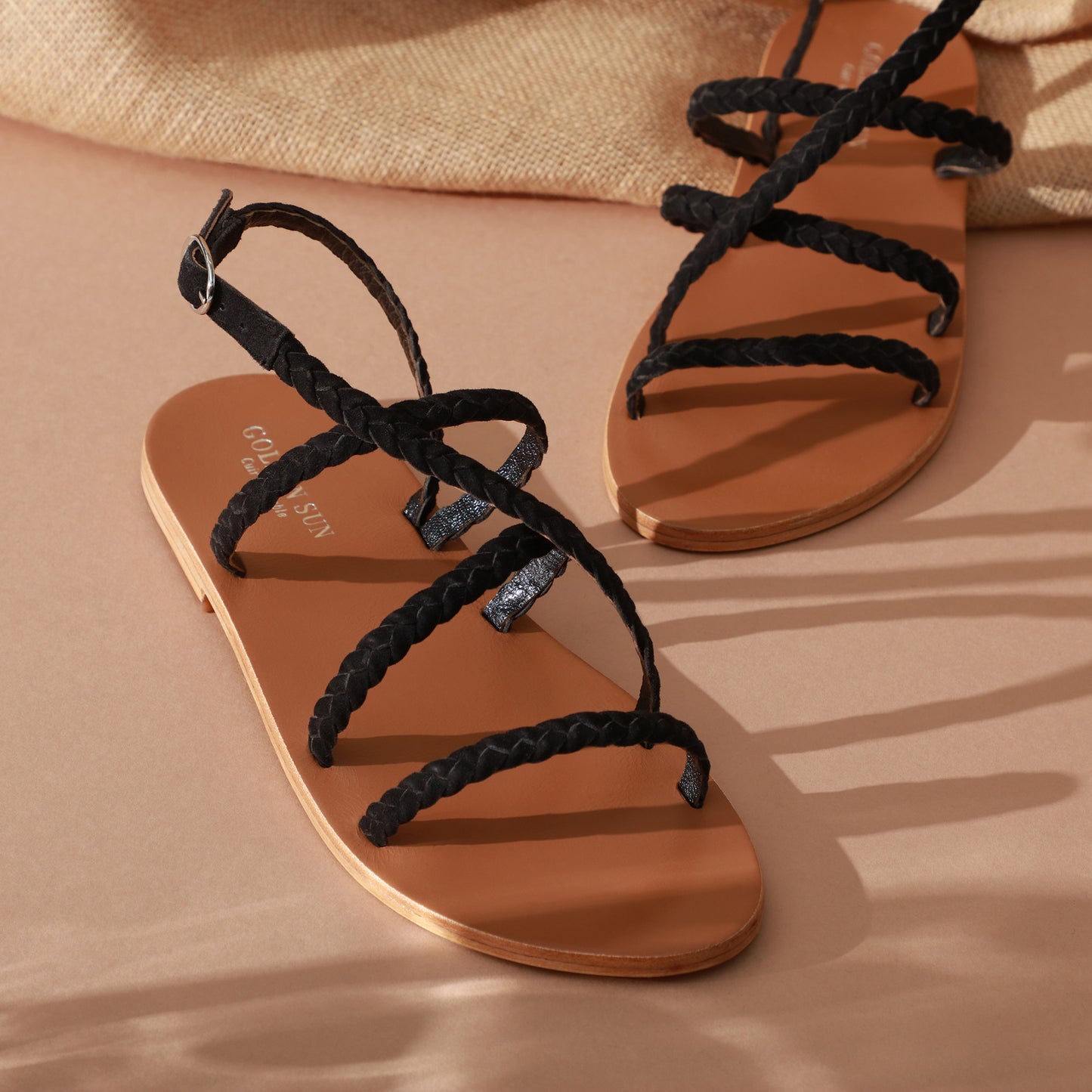 DELBAR sandales en cuir black