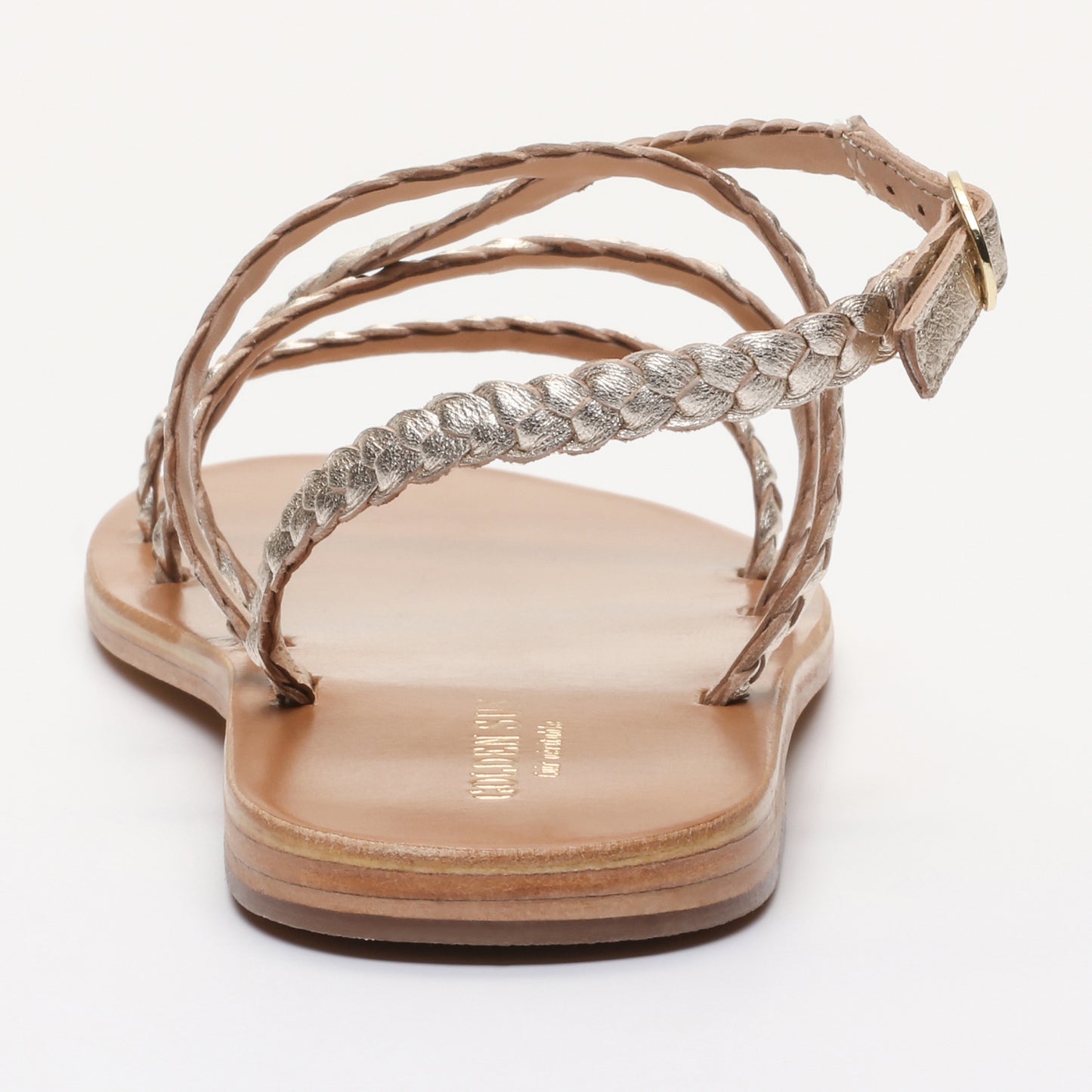 DELBAR sandales en cuir gold