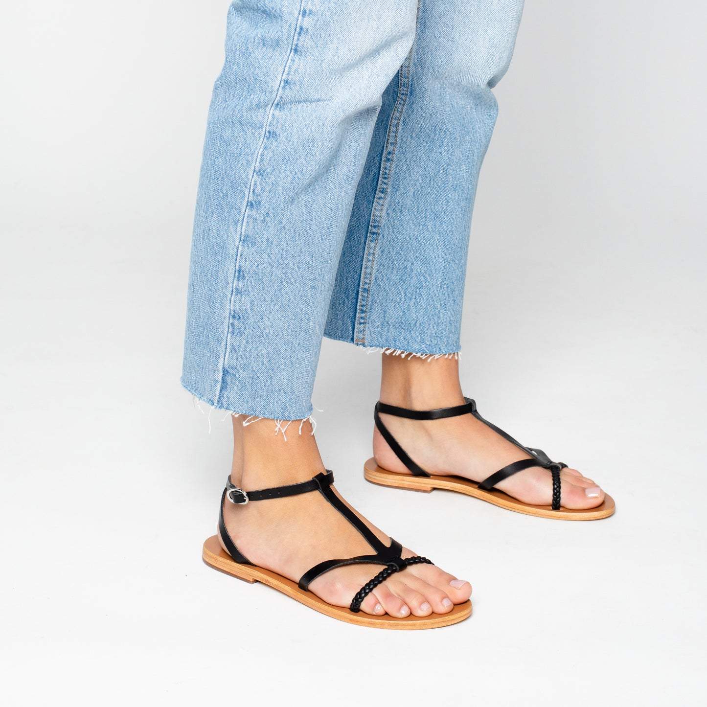 DELKASH sandales en cuir black