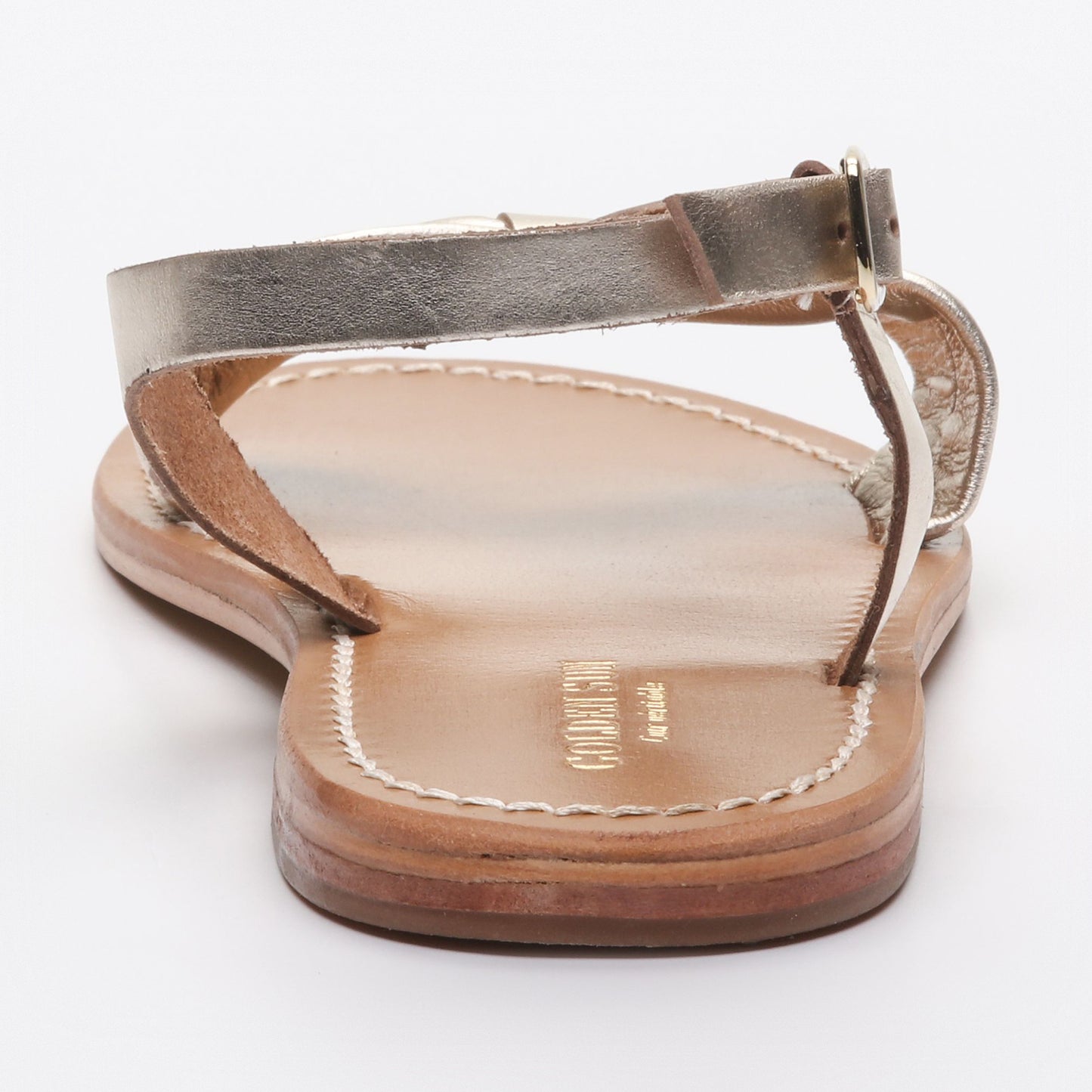 MANI sandales en cuir gold