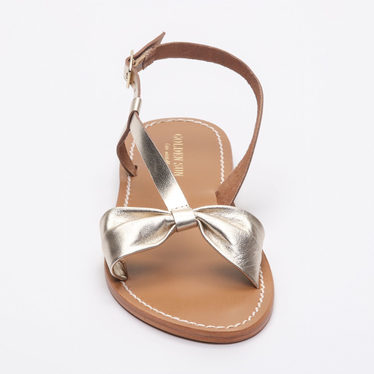 MANI sandales en cuir gold