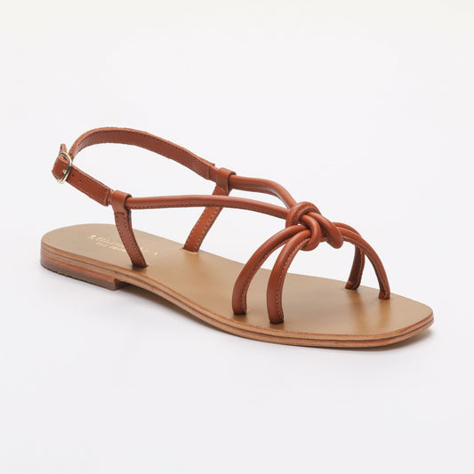 EMILIA sandales en cuir camel