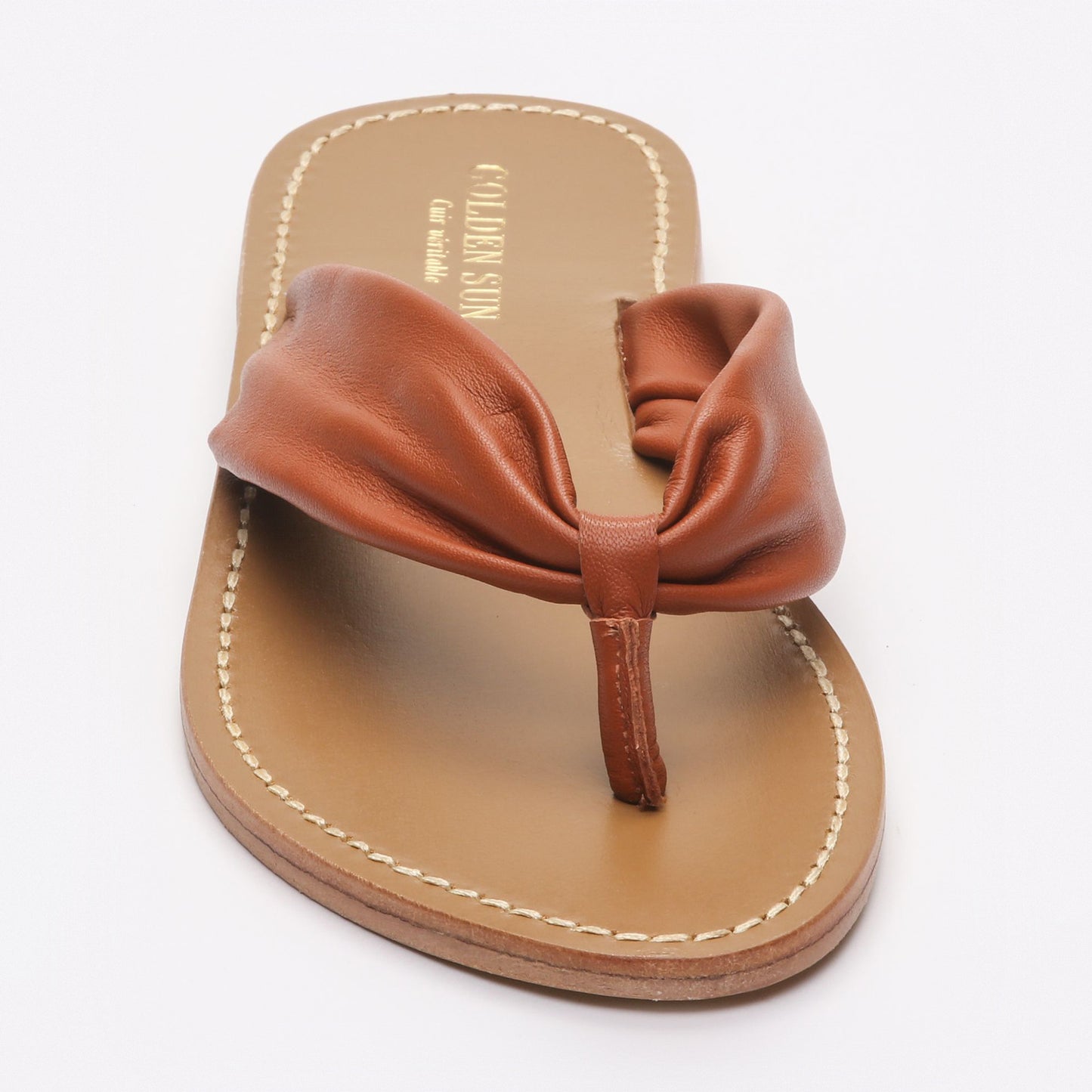 AINA sandales en cuir camel