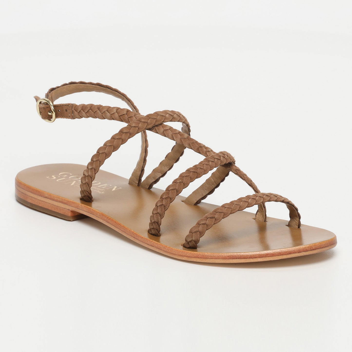 DELBAR sandales en cuir camel