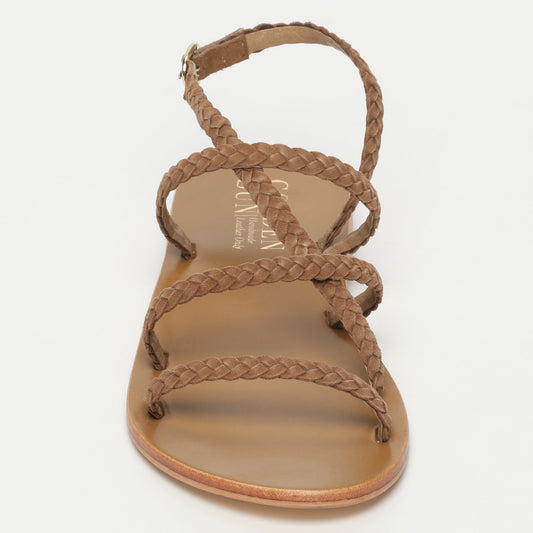 DELBAR sandales en cuir camel