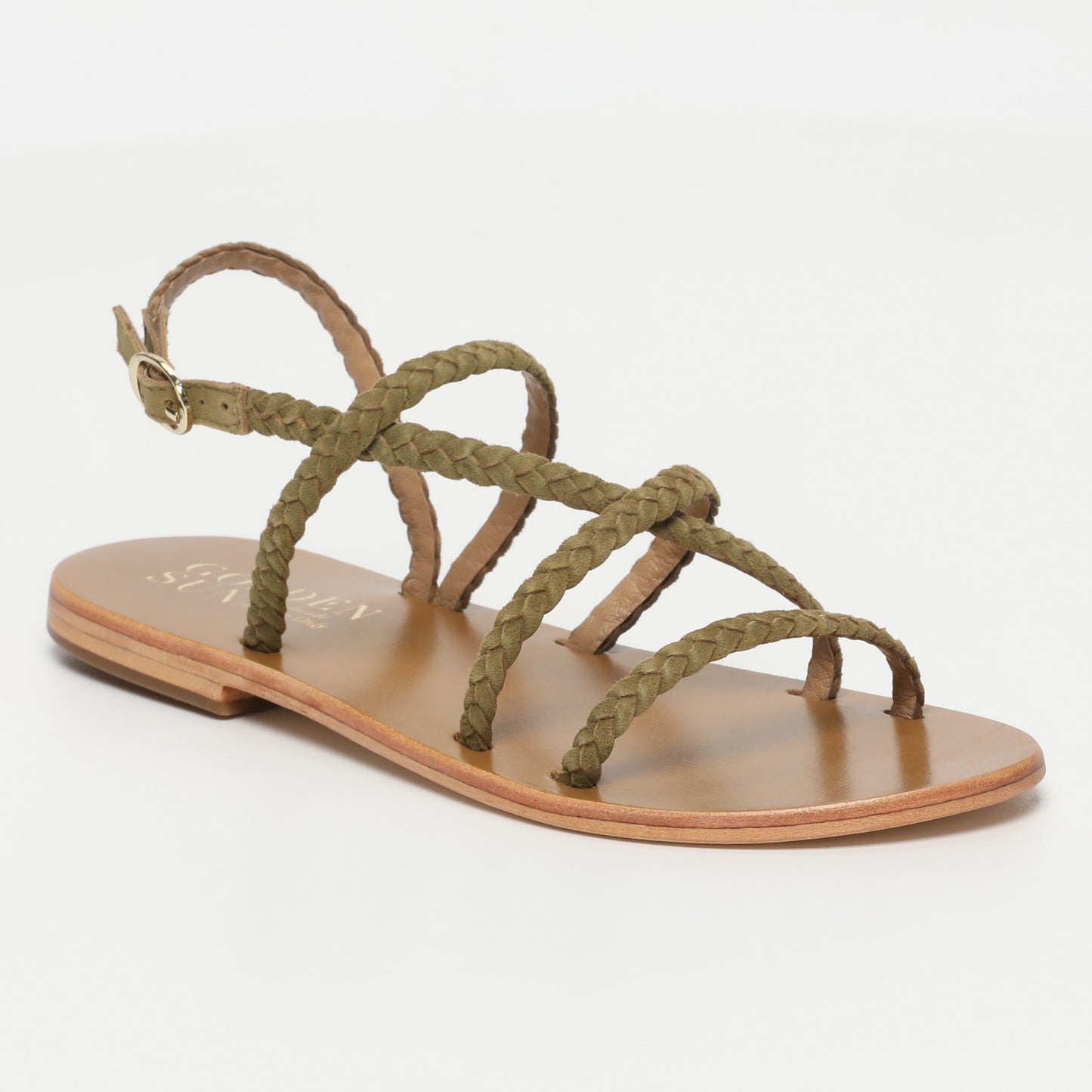 DELBAR sandales en cuir olive