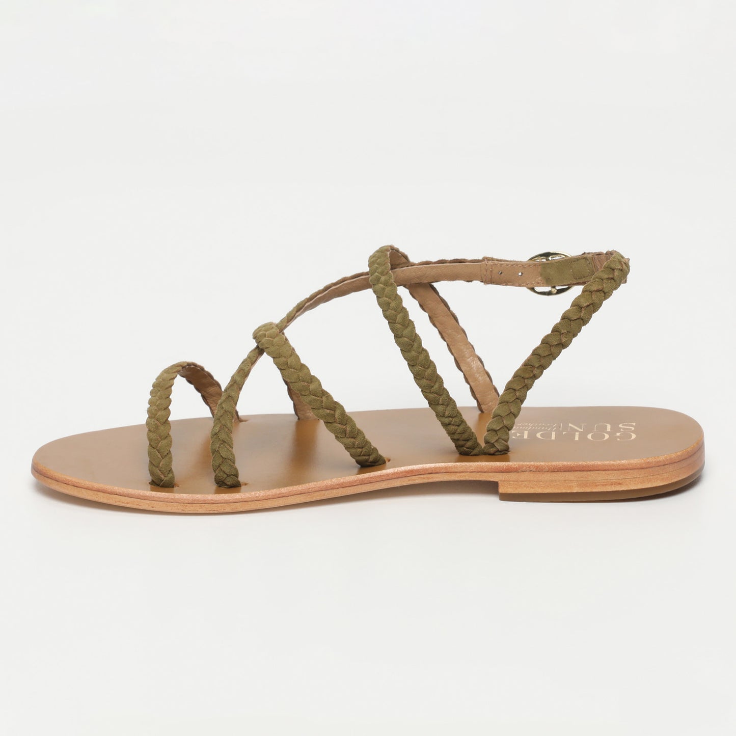 DELBAR sandales en cuir olive