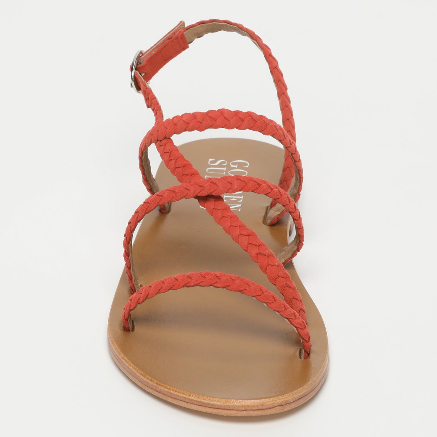 DELBAR sandales en cuir orange