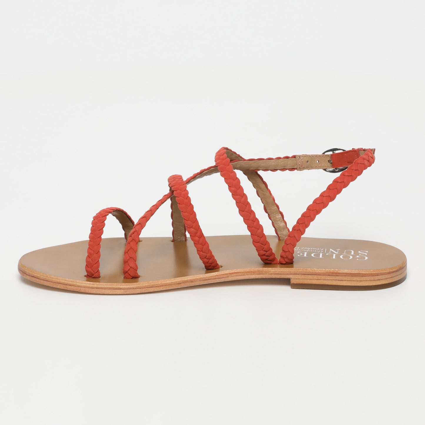 DELBAR sandales en cuir orange