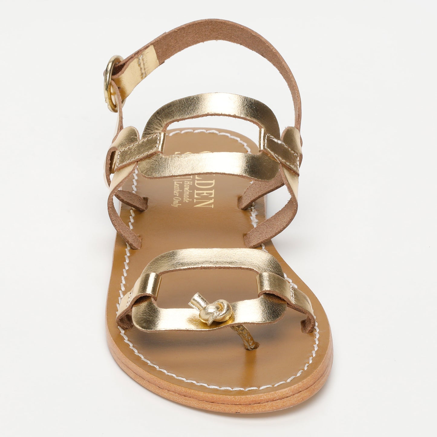 SOLENN sandales en cuir dark gold