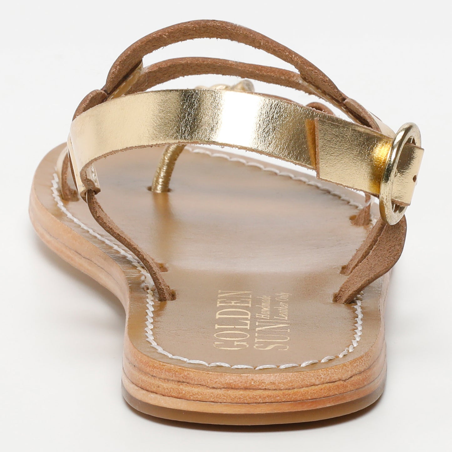 SOLENN sandales en cuir dark gold