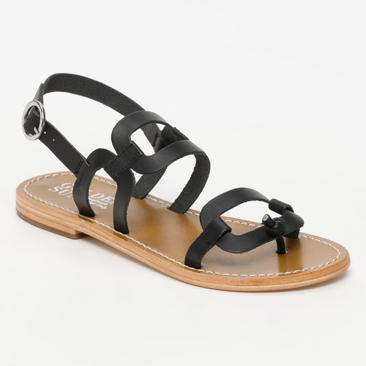 SOLENN sandales en cuir black