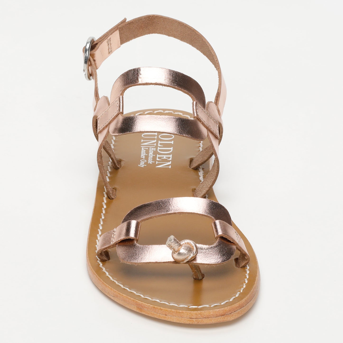 SOLENN sandales en cuir rosegold