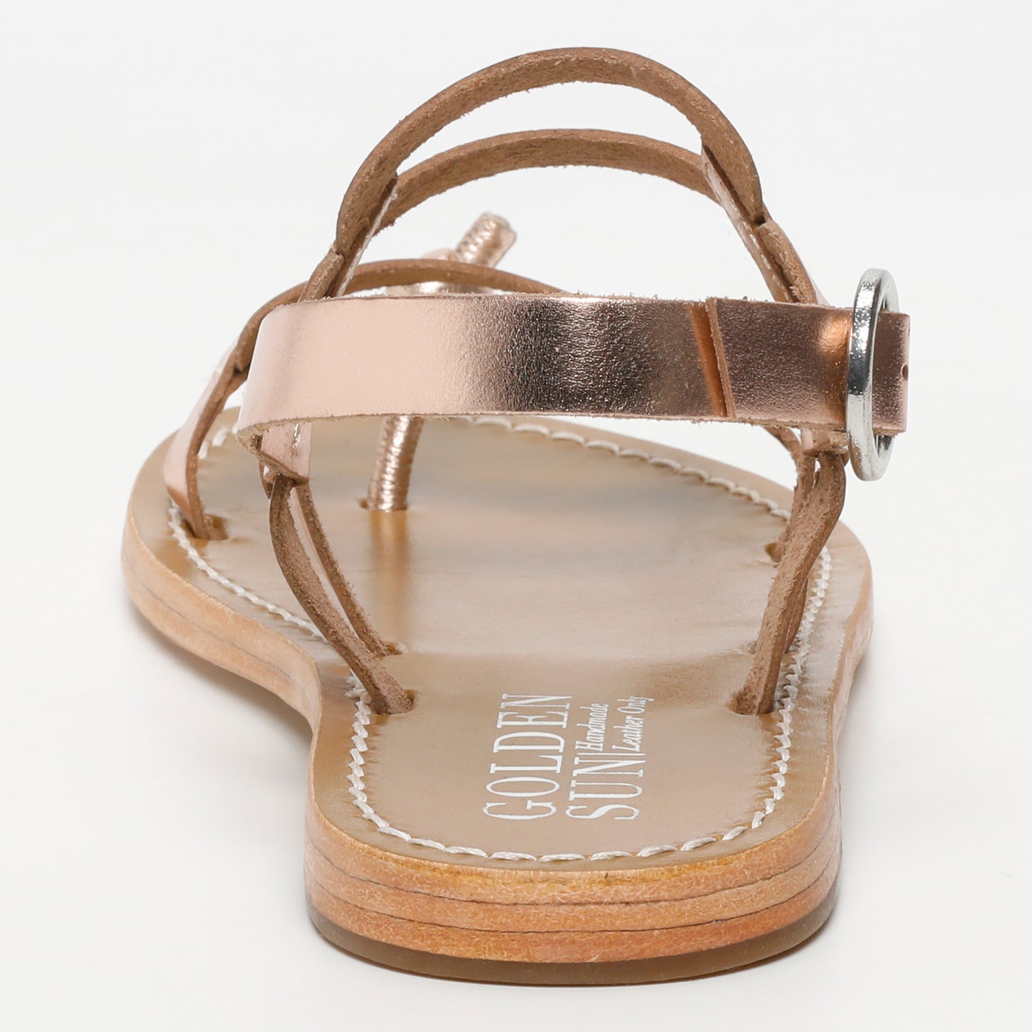 SOLENN sandales en cuir rosegold
