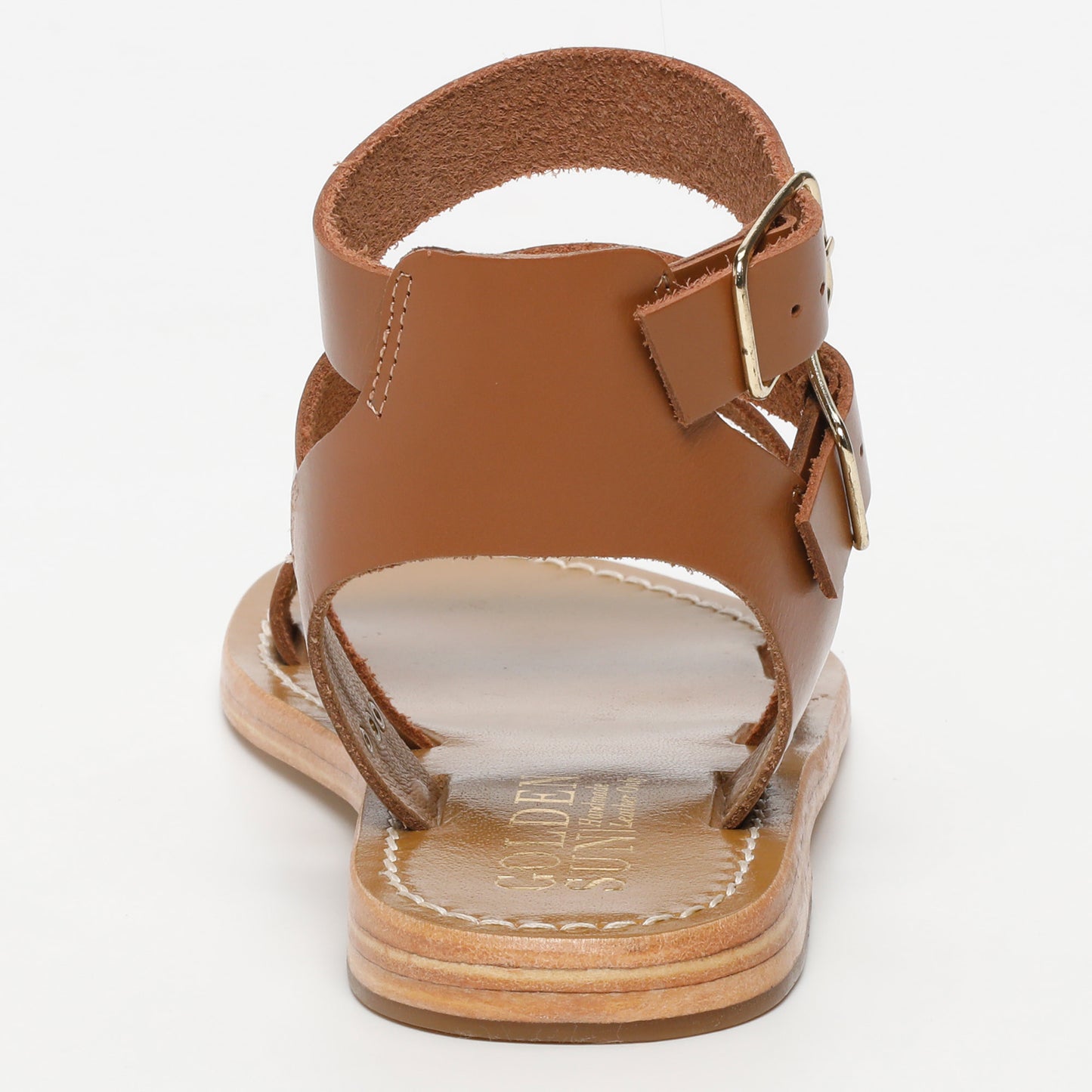 NIOLON sandales en cuir camel