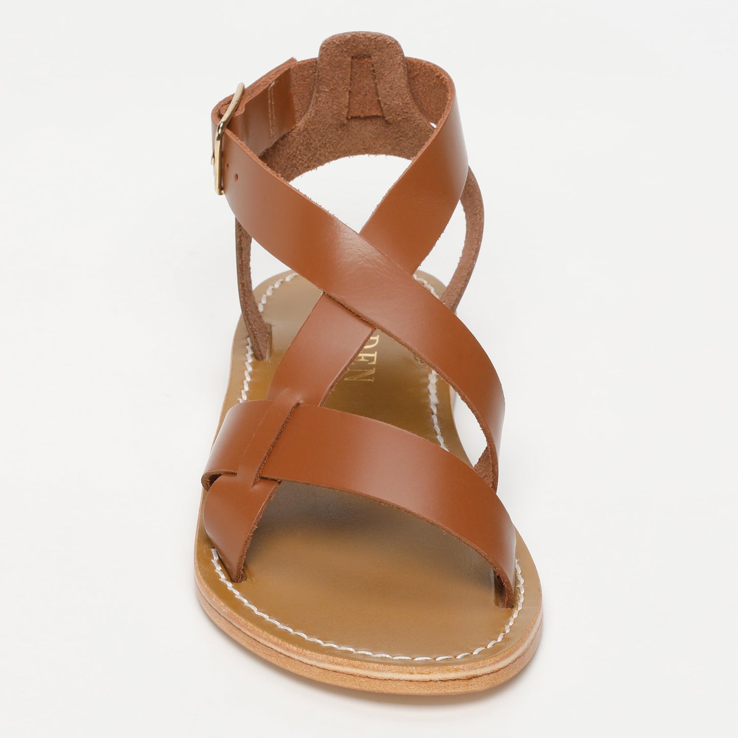 SLATINA sandales en cuir camel