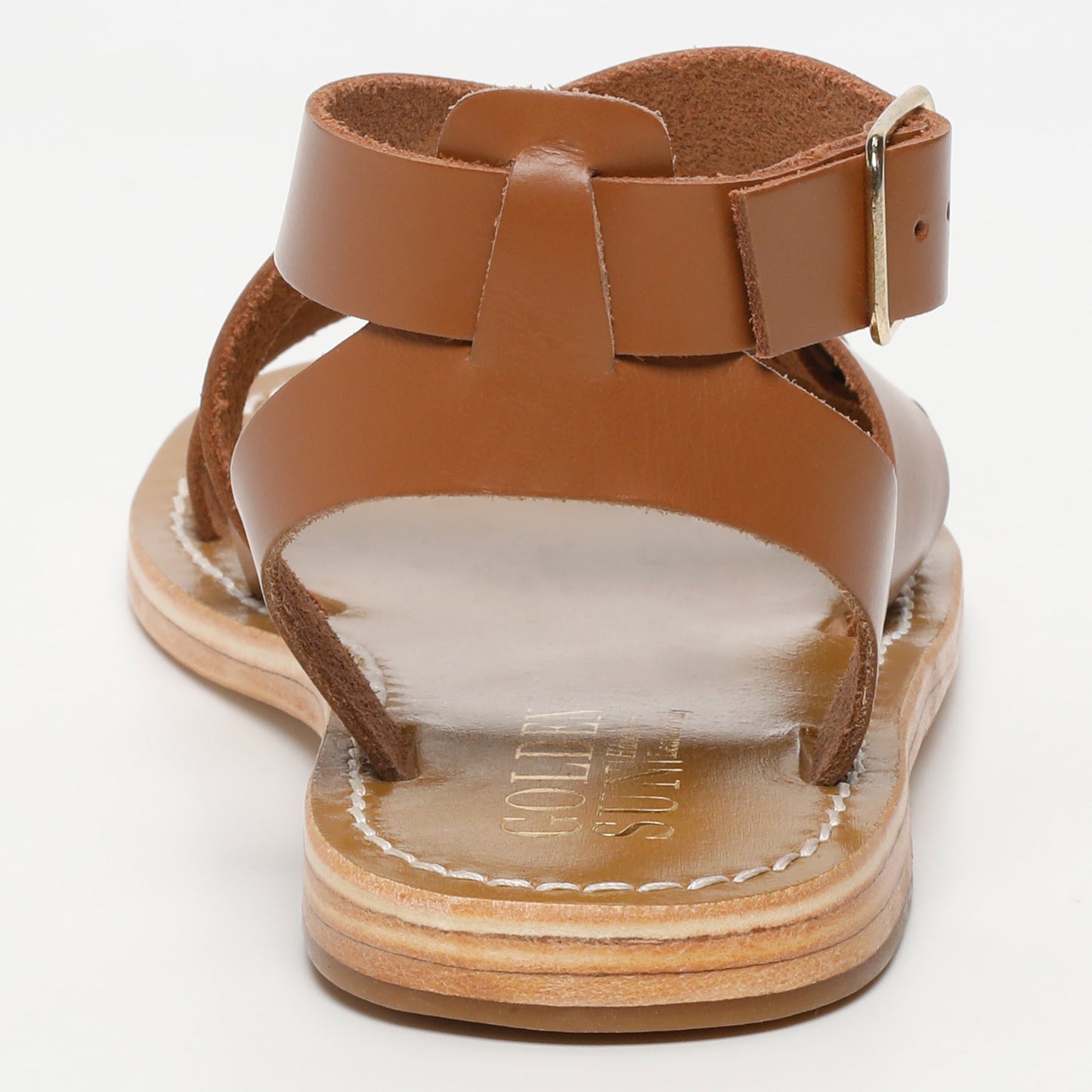 SLATINA sandales en cuir camel