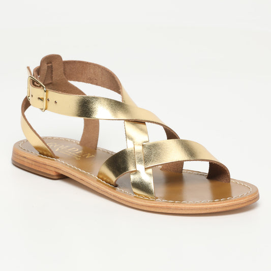 SLATINA sandales en cuir dark gold
