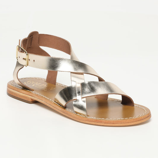 SLATINA sandales en cuir gold