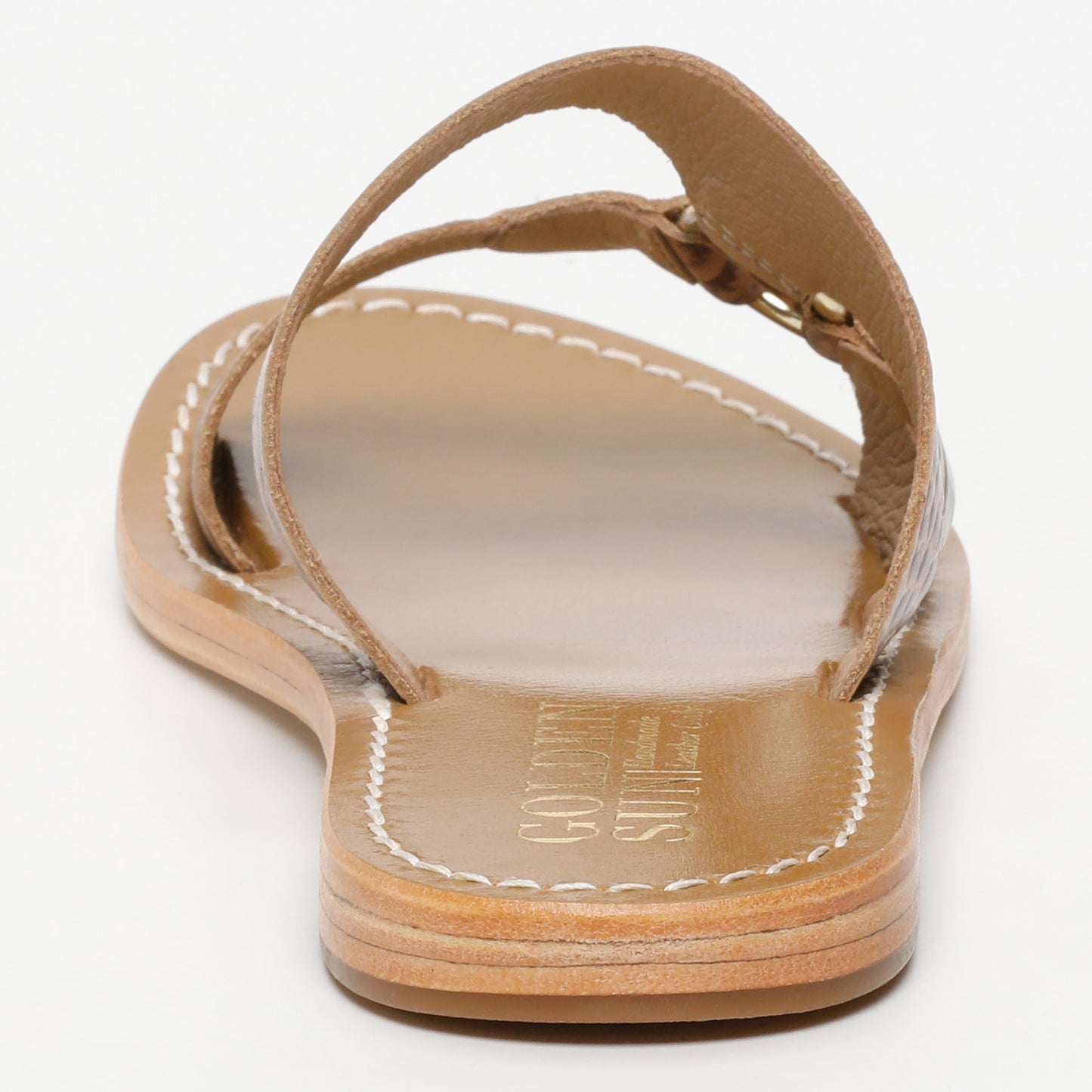 IRPIN sandales en cuir tan croco