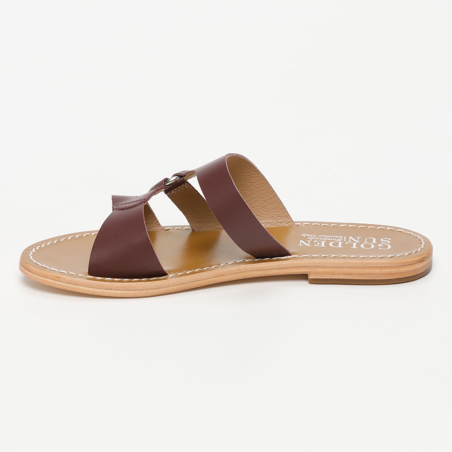 IRPIN sandales en cuir burgundy