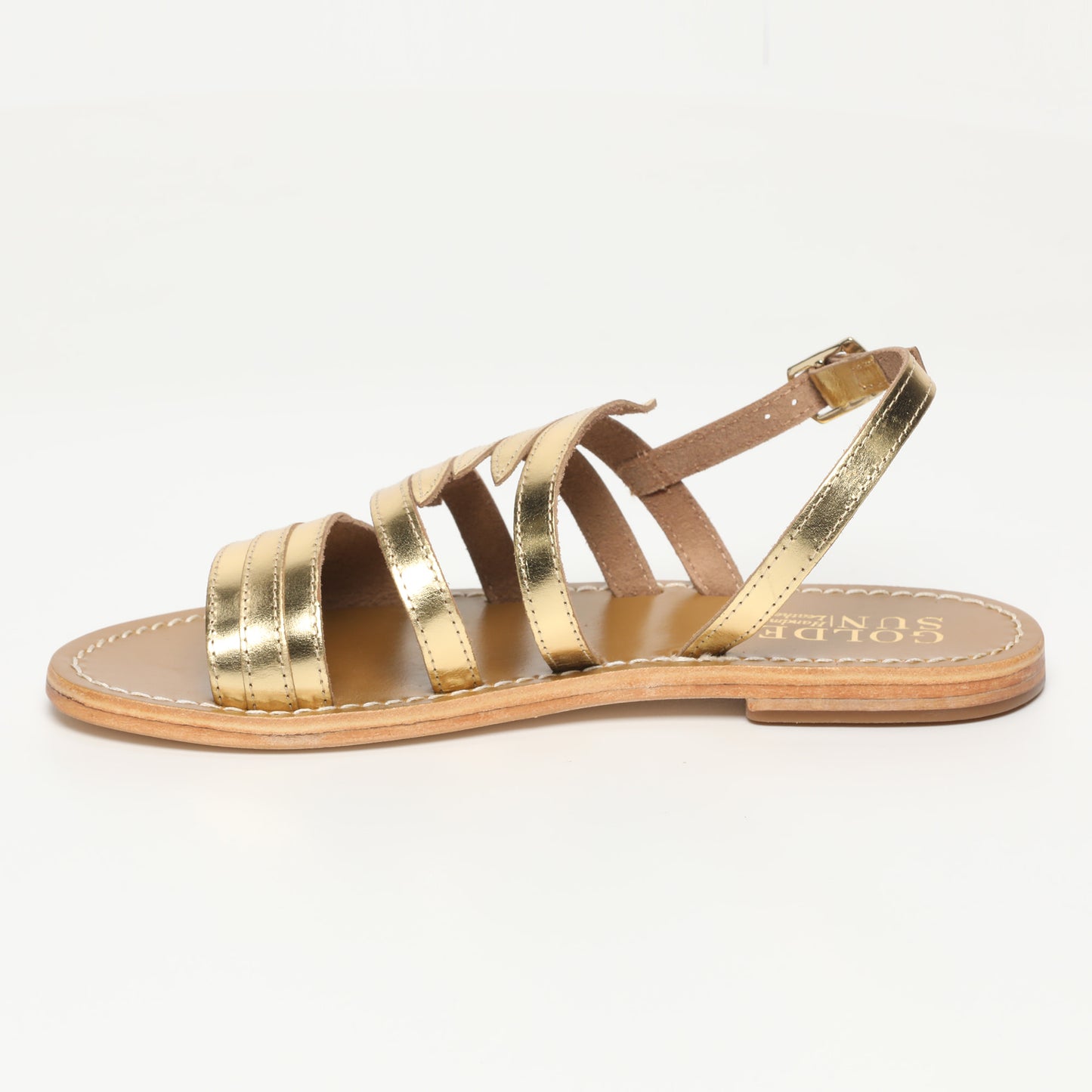 ANAPA sandales en cuir dark gold