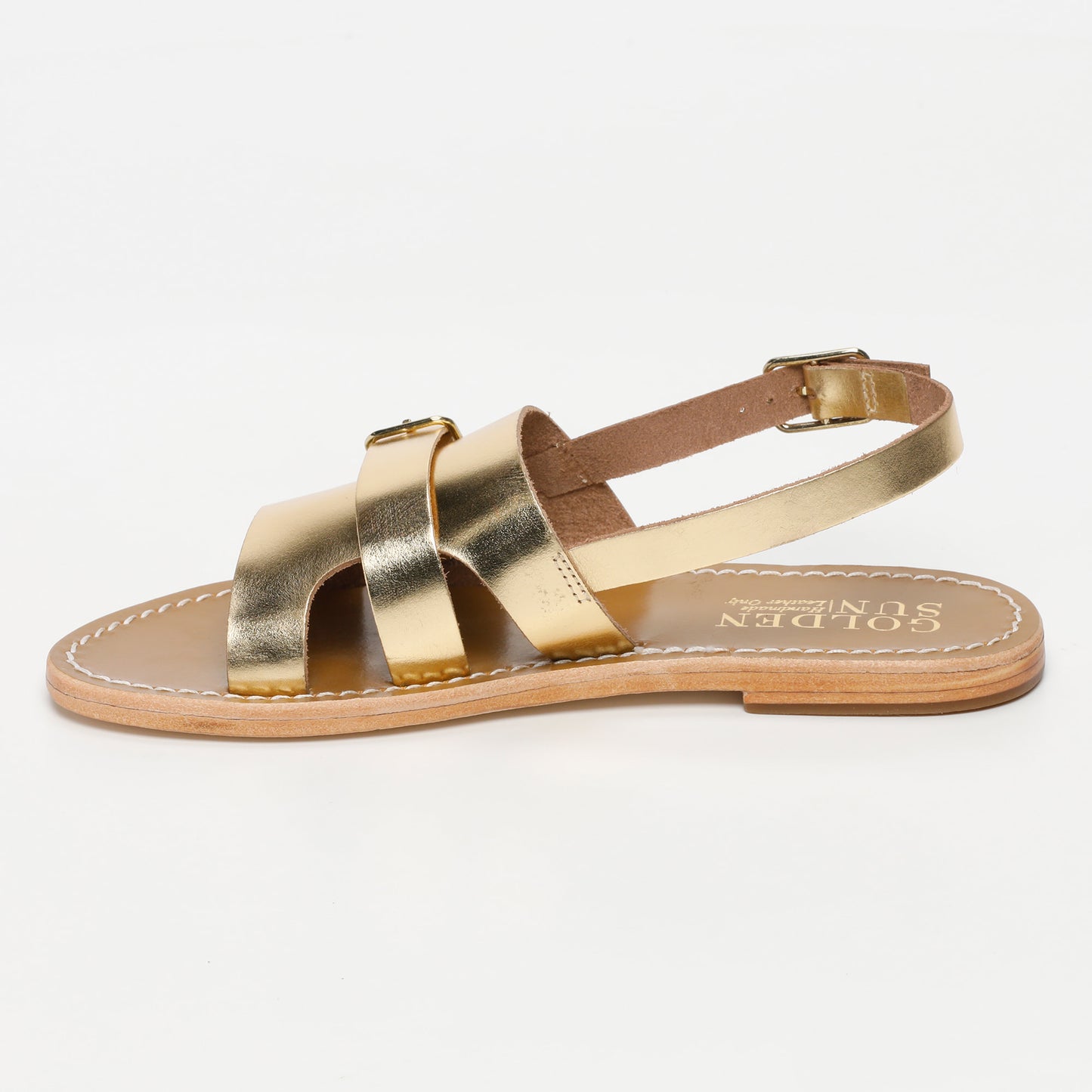 VAKULOVE sandales en cuir dark gold