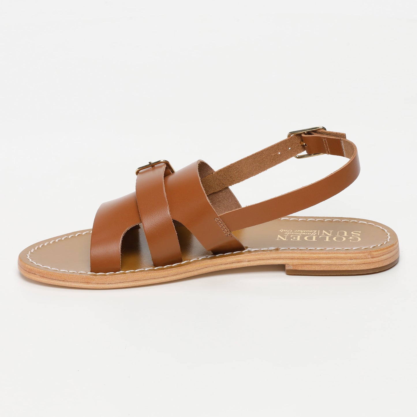VAKULOVE sandales en cuir camel