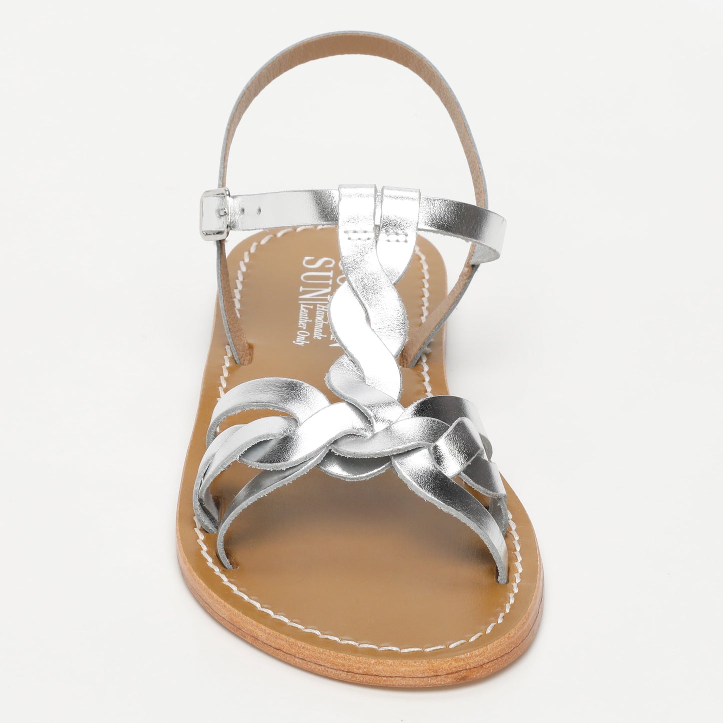 KYSELI sandales en cuir silver